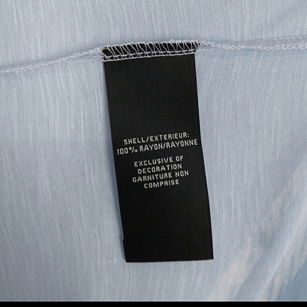 7 for all mankind  Long Sleeve Baby Blue Long Sleeve Top Size XL - Picture 5 of 7